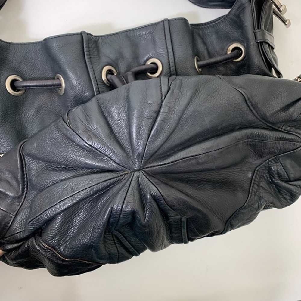 RARE Vintage Y2K Betsey Johnson Black Leather Hor… - image 6