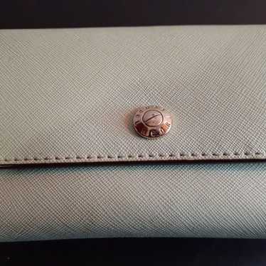 Henri Bendel Teal Genuine Leather Wristlet