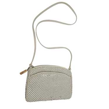 Vintage Whiting and Davis Off White Mesh Crossbody