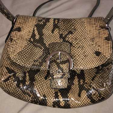 COACH Soho Snake Python Print Mini Crossbody Bag