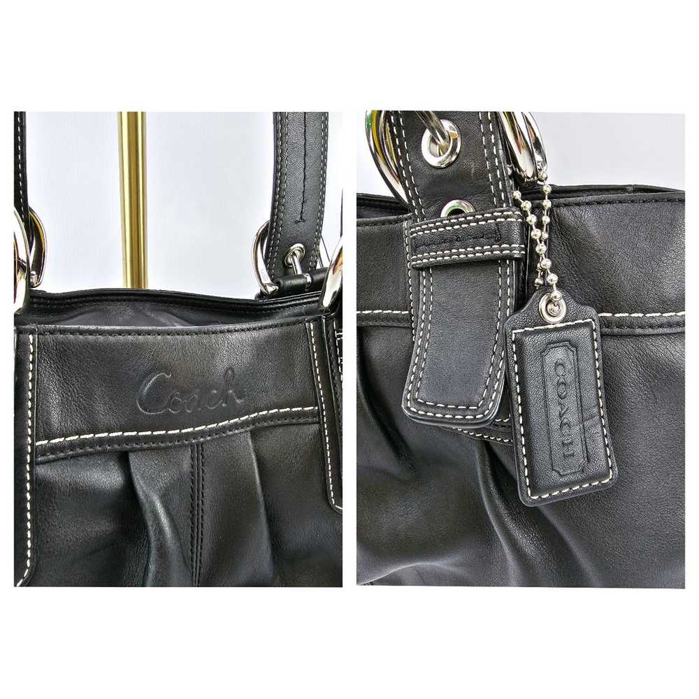 Coach Hamptons SOHO Black Leather Large Shoulder … - image 3