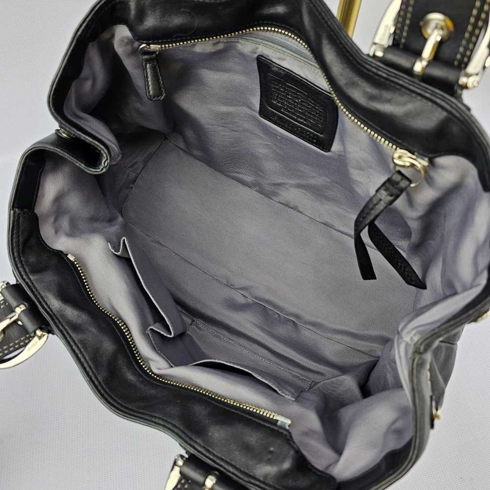 Coach Hamptons SOHO Black Leather Large Shoulder … - image 6