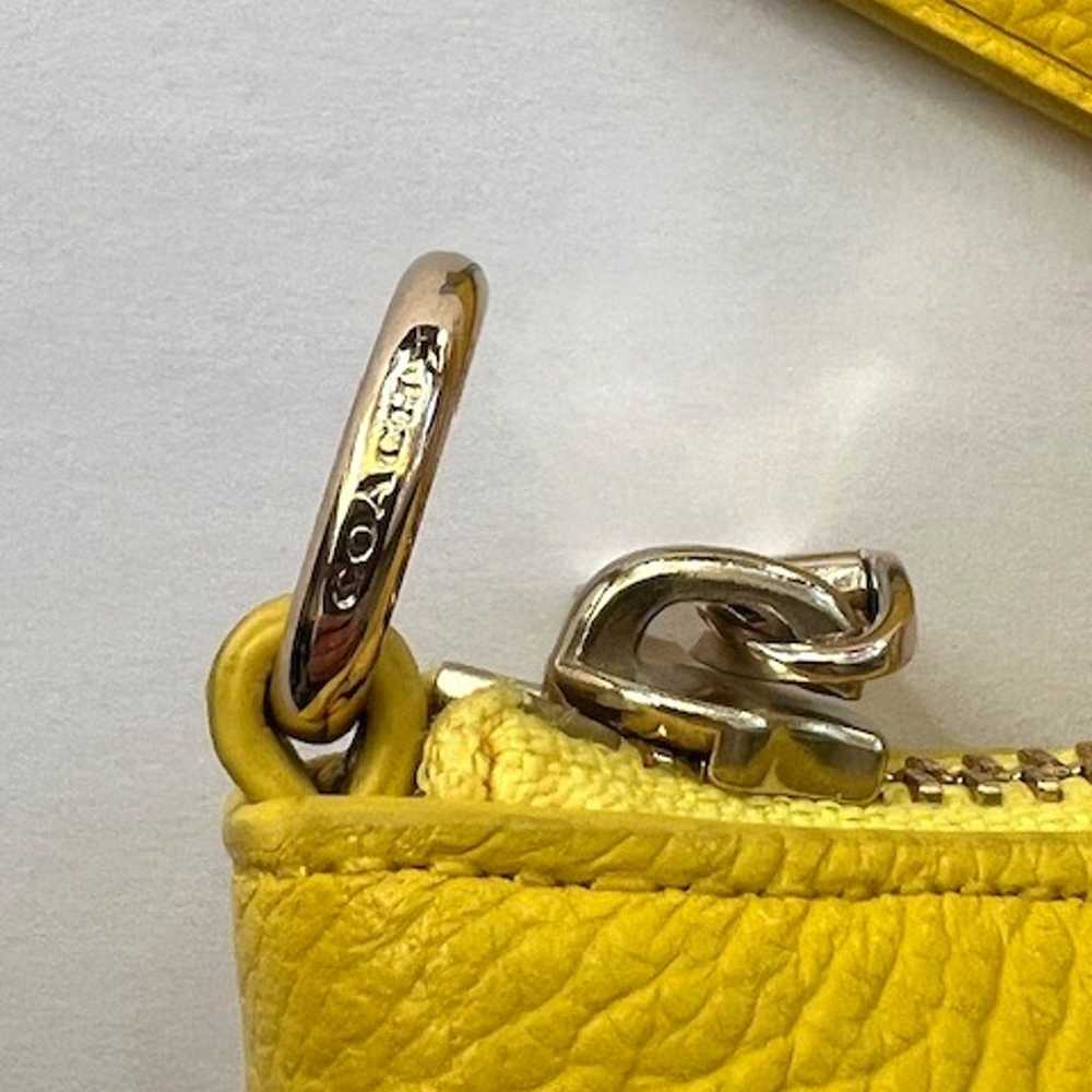 COACH Prairie Satchel in Pebble Leather -Yellow - image 11