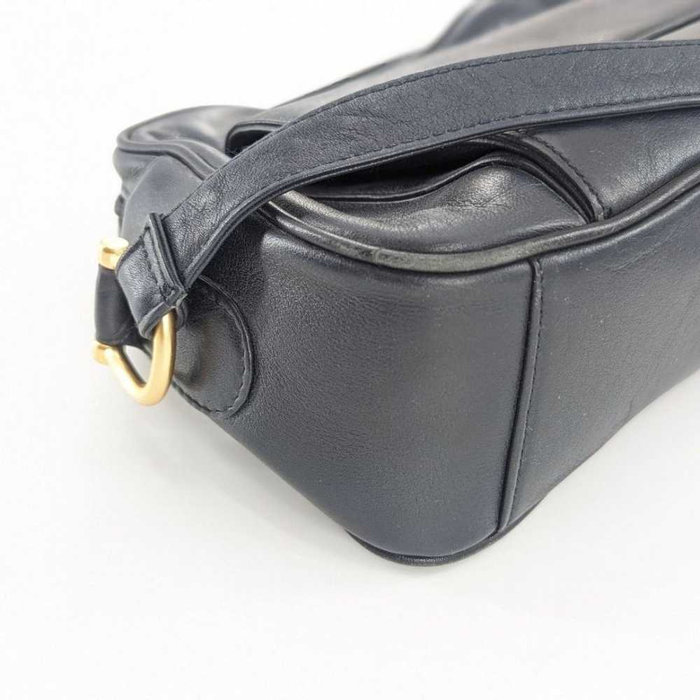 Lord and Taylor Navy Leather Vintage Crossbody Ha… - image 7