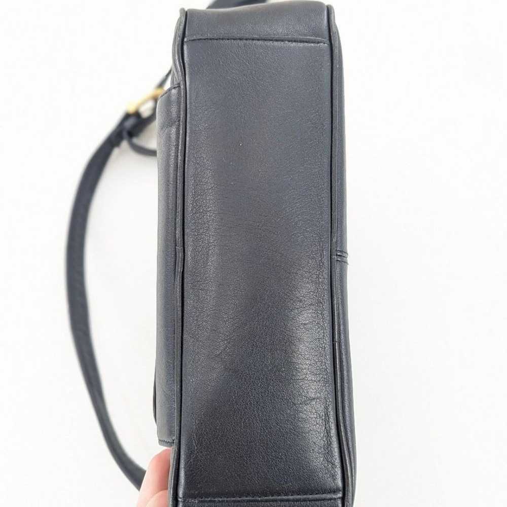 Lord and Taylor Navy Leather Vintage Crossbody Ha… - image 8