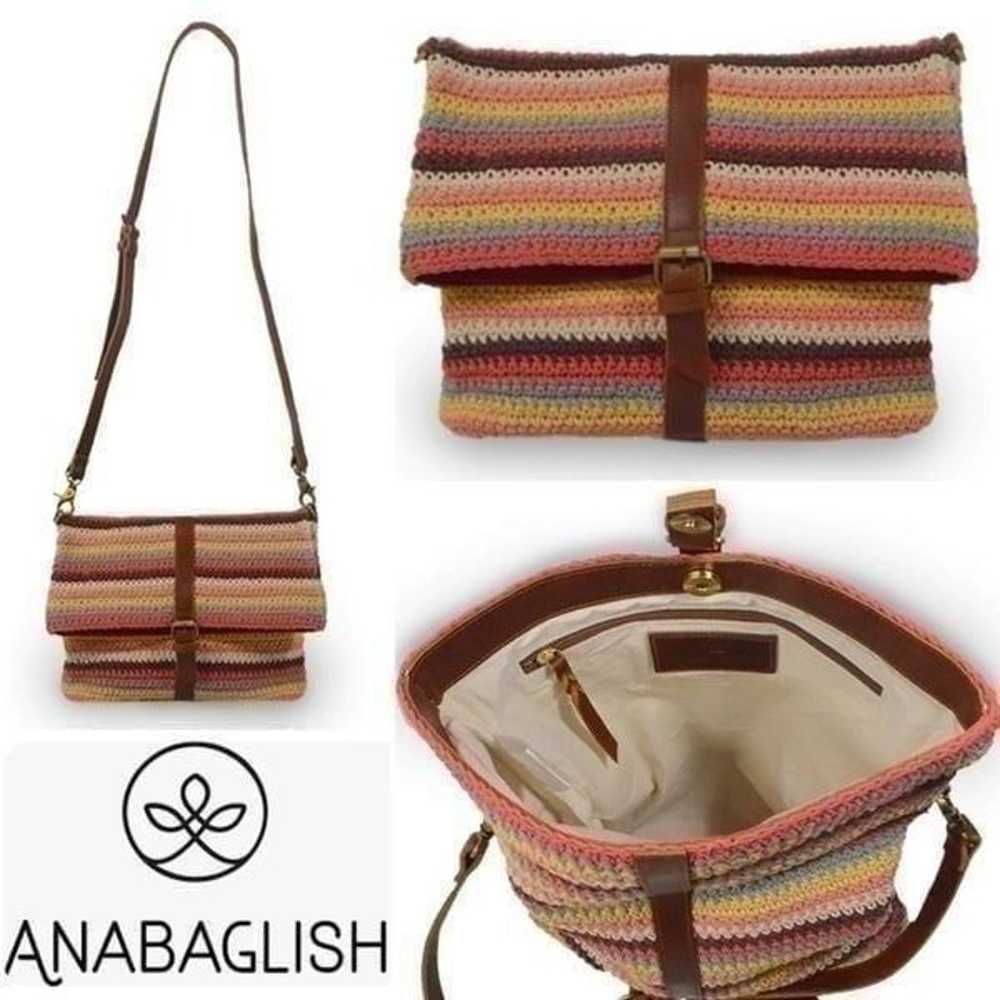 Anabaglish Colorful Knit Fold Over Crossbody - image 1