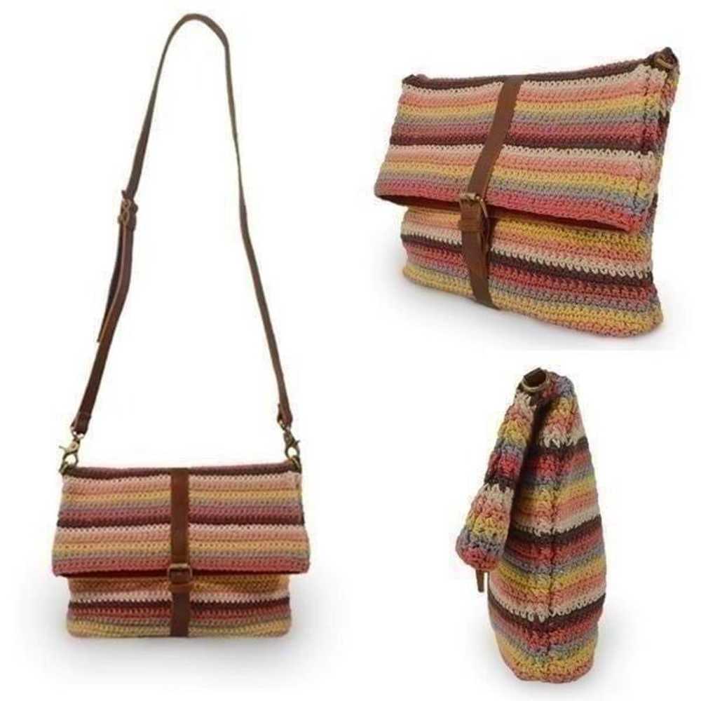 Anabaglish Colorful Knit Fold Over Crossbody - image 3