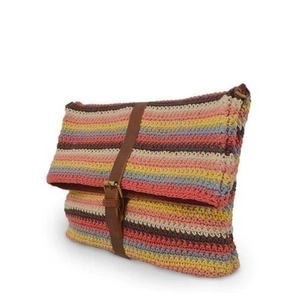 Anabaglish Colorful Knit Fold Over Crossbody - image 5