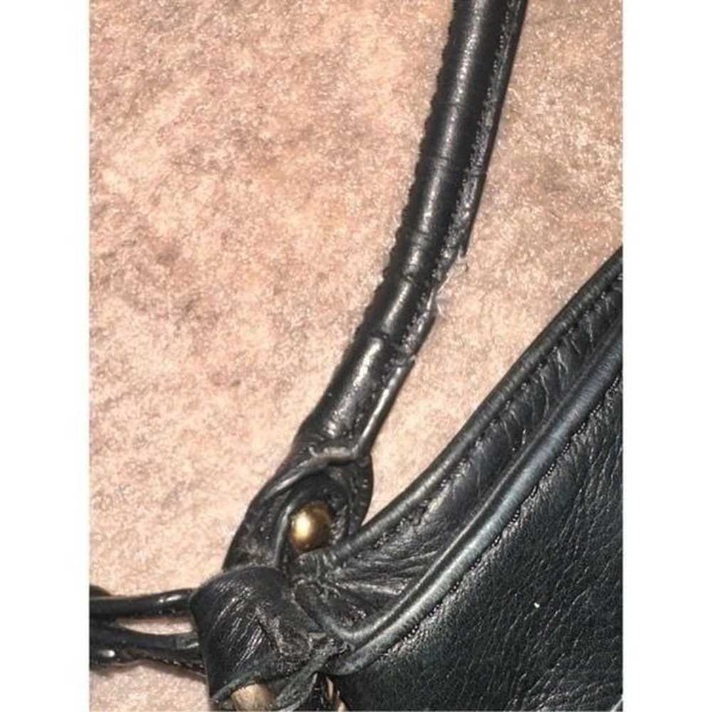 VINTAGE Women B Makowsky Black Leather Crossbody … - image 12