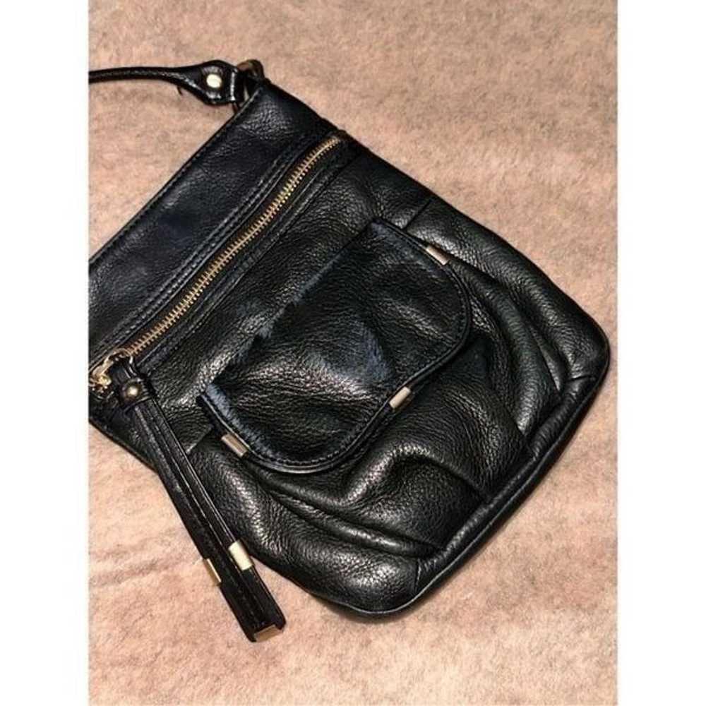 VINTAGE Women B Makowsky Black Leather Crossbody … - image 4