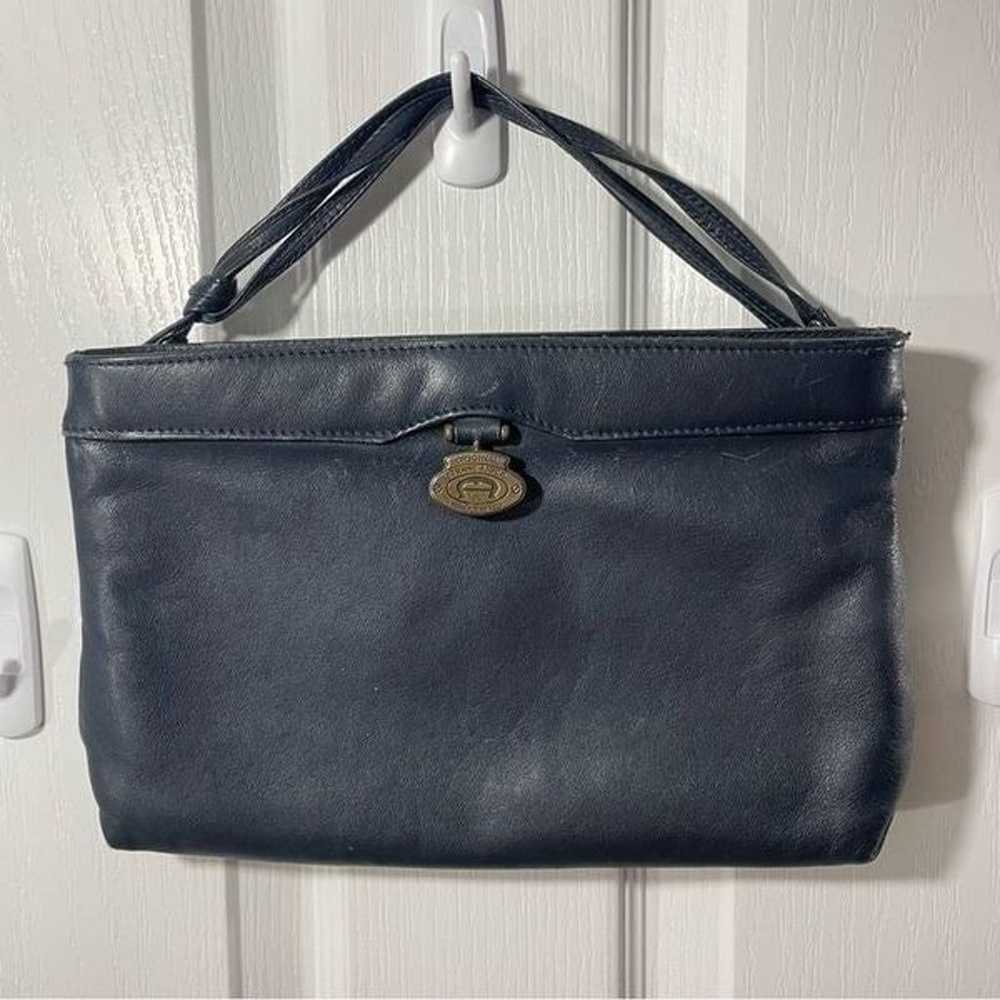 Vintage Etienne Aigner Blue Leather Convertible C… - image 7