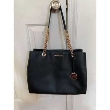 Michael Kors black handbag tote - image 1