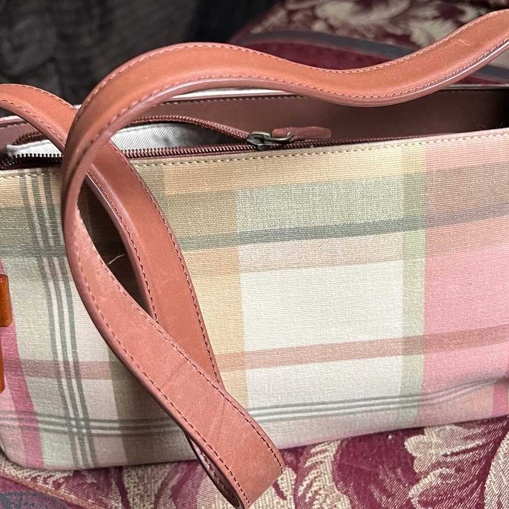 Fossil VTG plaid fabric purse - image 3