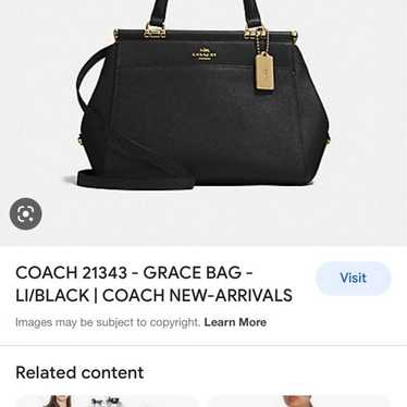 Coach Black Leather Satchel