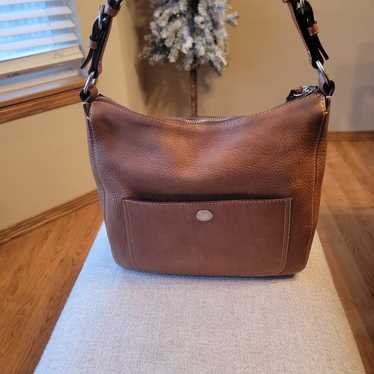 Vintage Coach Chelsea Pebbled Leather Hobo Bag Br… - image 1