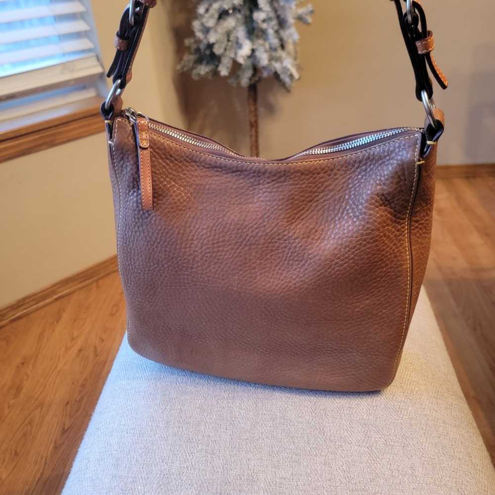 Vintage Coach Chelsea Pebbled Leather Hobo Bag Br… - image 2