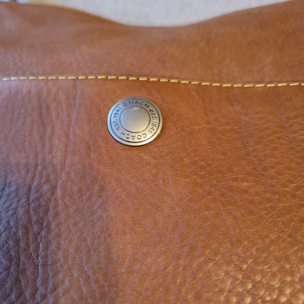 Vintage Coach Chelsea Pebbled Leather Hobo Bag Br… - image 5