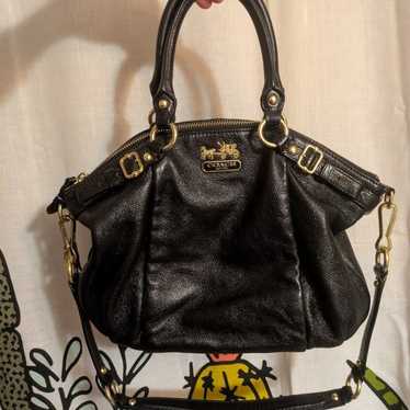 Coach vintage black leather Madison purse