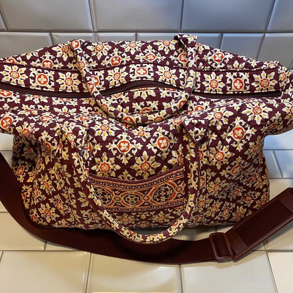 Vera Bradley Large Weekender Travel Bag - VINTAGE… - image 2