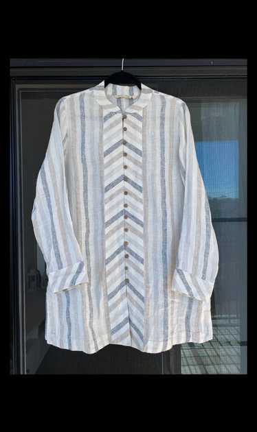 Other Soft Surroundings Button Up Linen Mandarin T