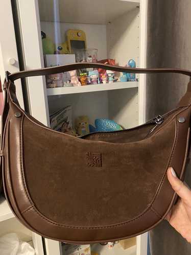 Steve Madden Brown Suede Shoulder Bag