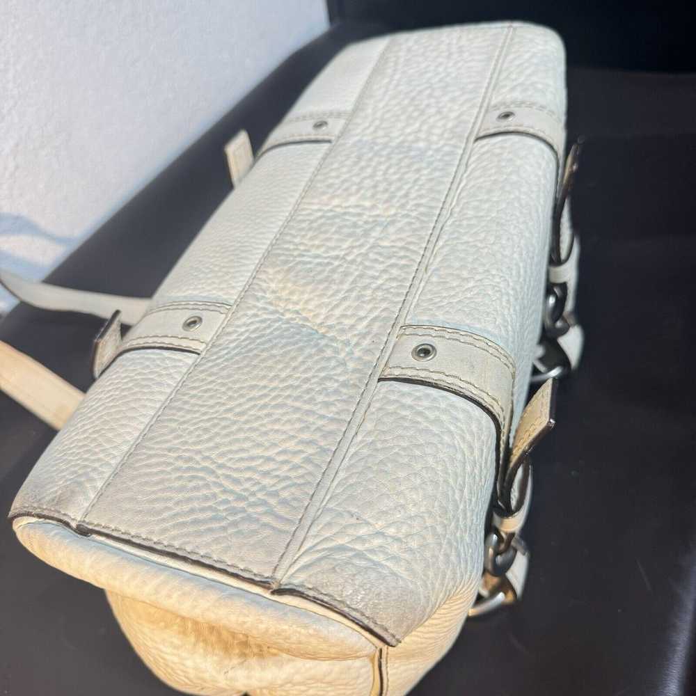 Vintage Coach Purse, Handbag Off White Leather Do… - image 11