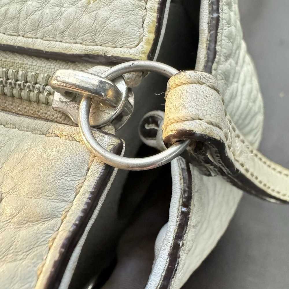 Vintage Coach Purse, Handbag Off White Leather Do… - image 12