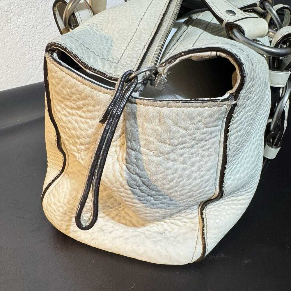 Vintage Coach Purse, Handbag Off White Leather Do… - image 2