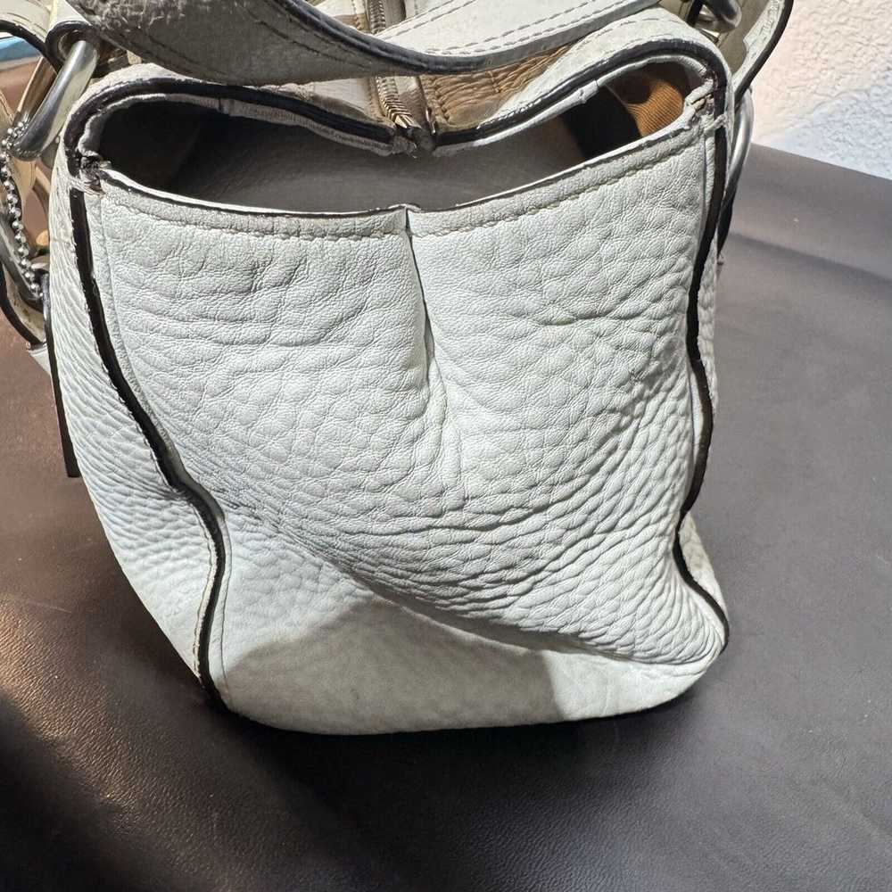 Vintage Coach Purse, Handbag Off White Leather Do… - image 6