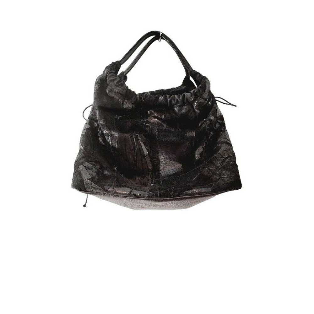 Alfredo Picchi Handbag Hobo Black Leather Suede I… - image 3