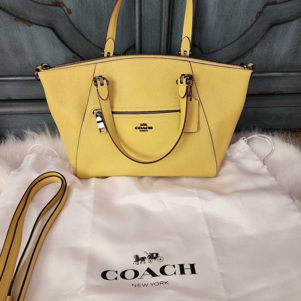 New coach satchel crossbody bag handbag prairie - image 1