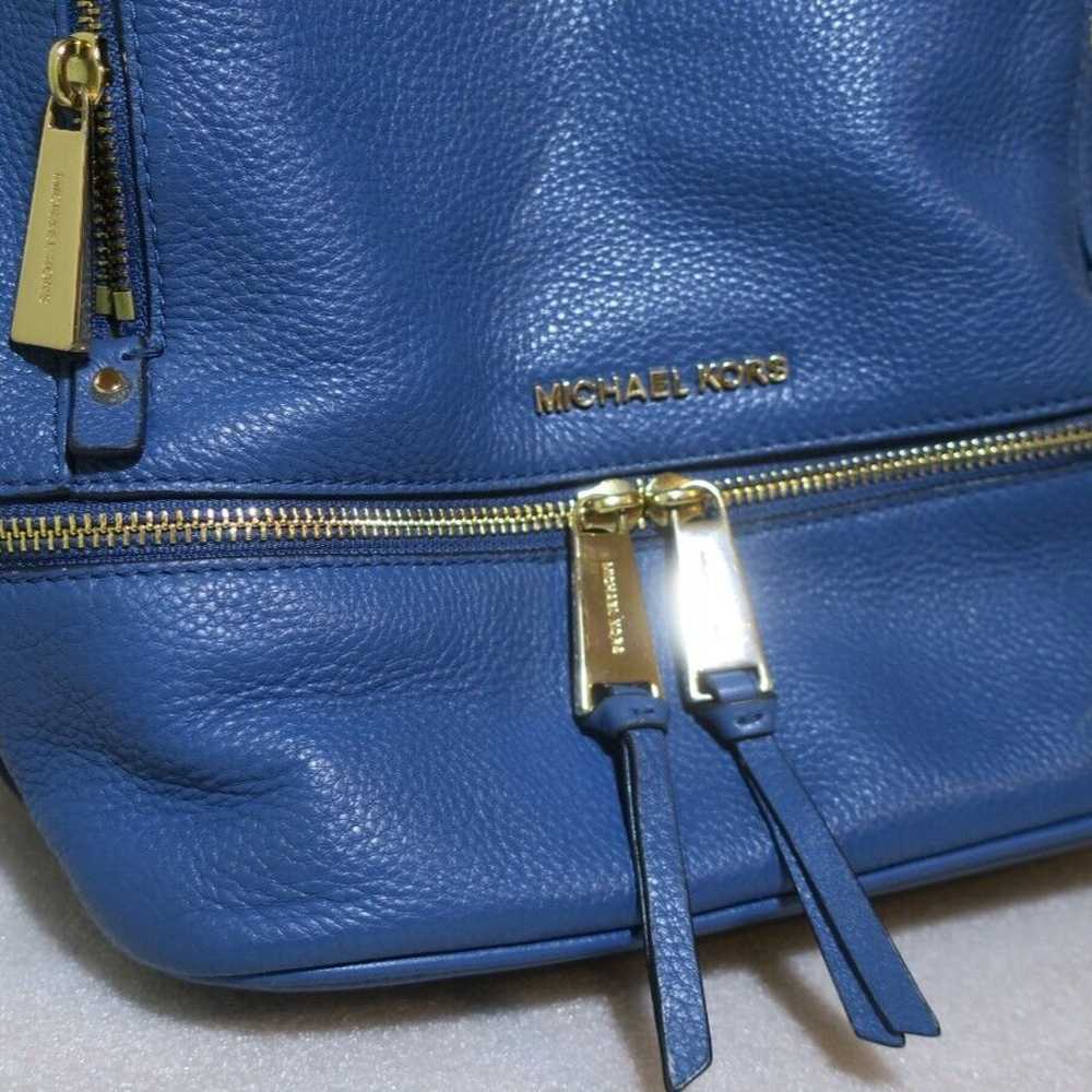 MICHAEL KORS RHEA ZIP BACKPACK MEDIUM CHAMBRAY BL… - image 11