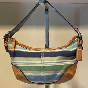 Pre-Loved Authentic COACH #9514 Colorful Striped … - image 1