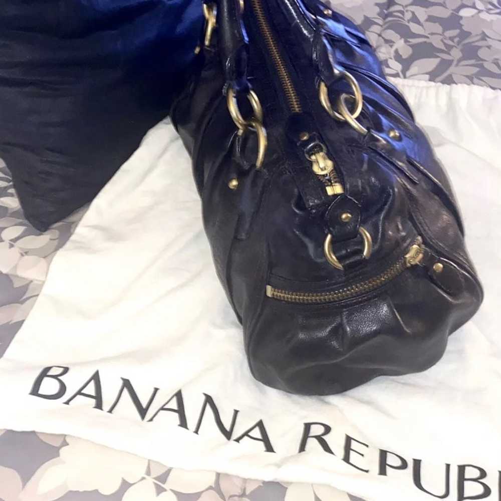 VTG Banana Republic Leather Handbag Tote - image 2