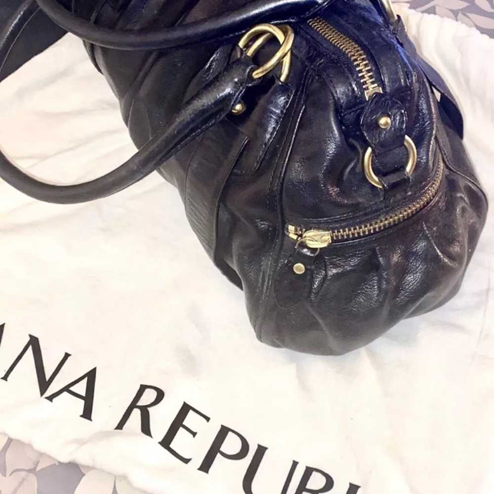 VTG Banana Republic Leather Handbag Tote - image 3