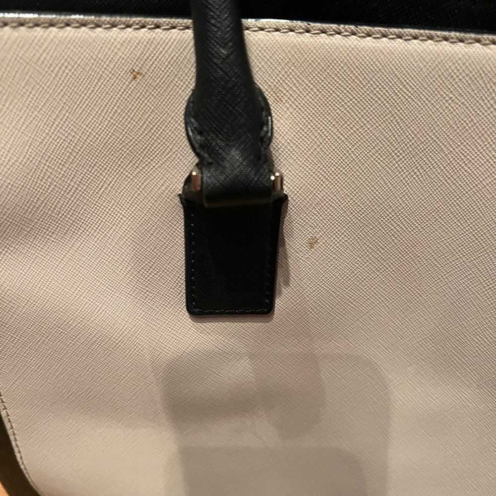 Kate spade black and cream leather tote bag - image 7