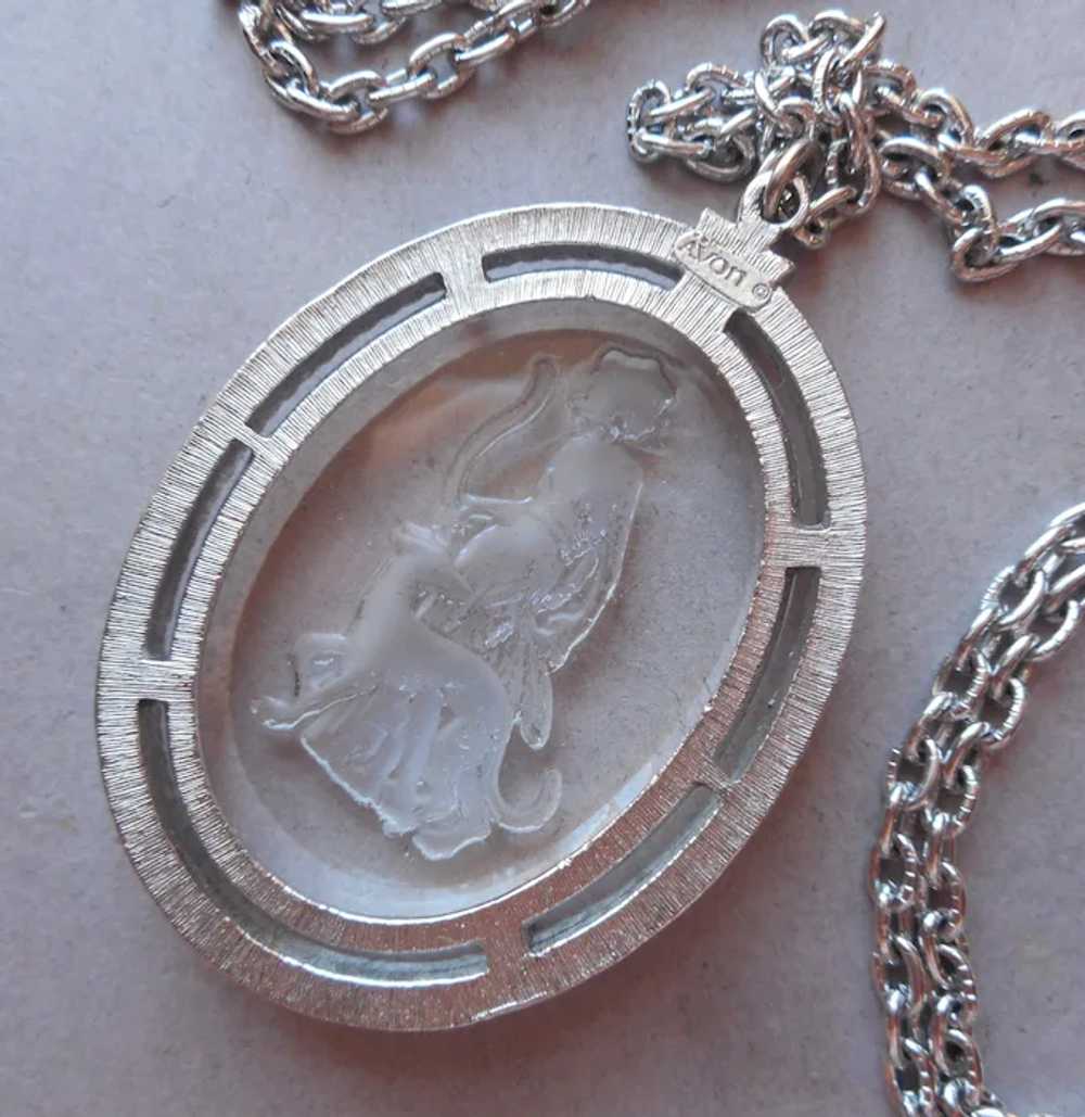 1973 Diana The Huntress Pendant Necklace Glass In… - image 3