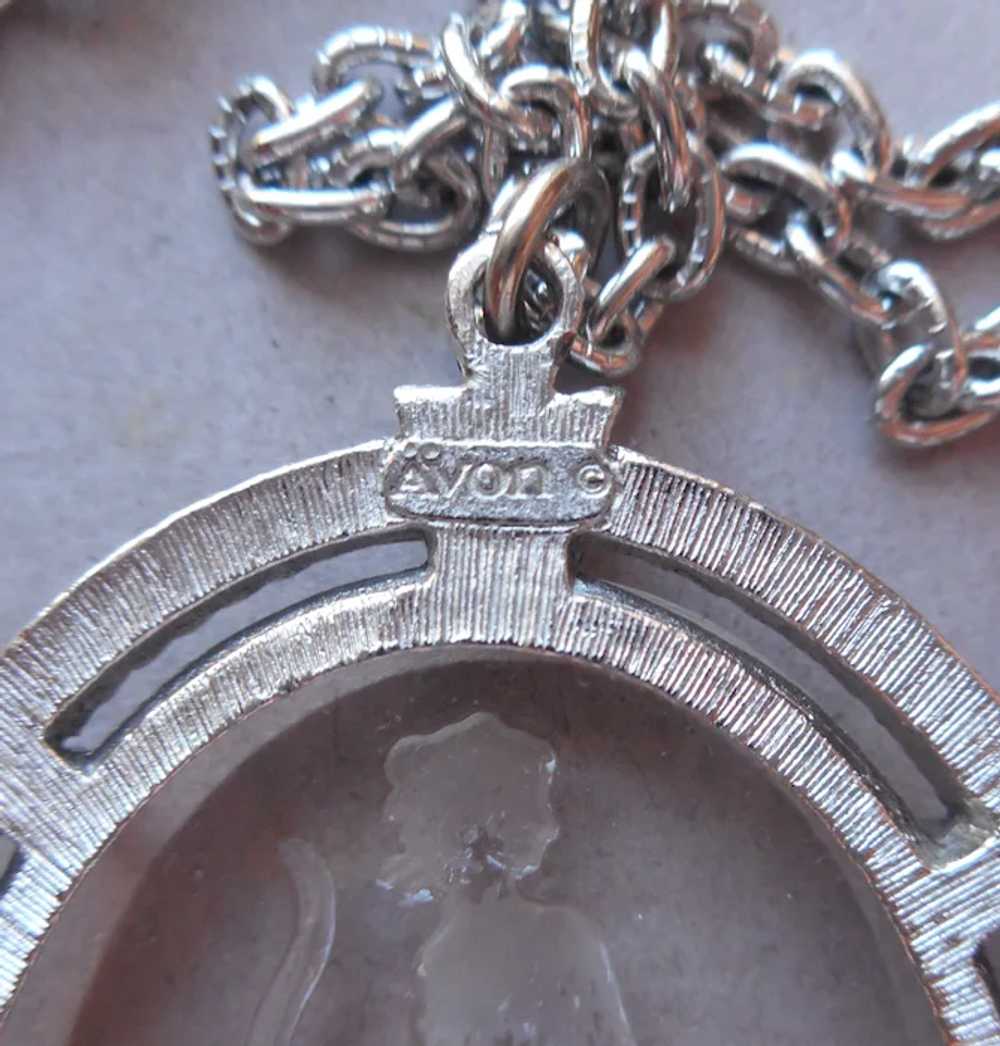 1973 Diana The Huntress Pendant Necklace Glass In… - image 4