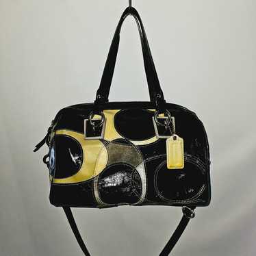 Coach black leather handbag - image 1