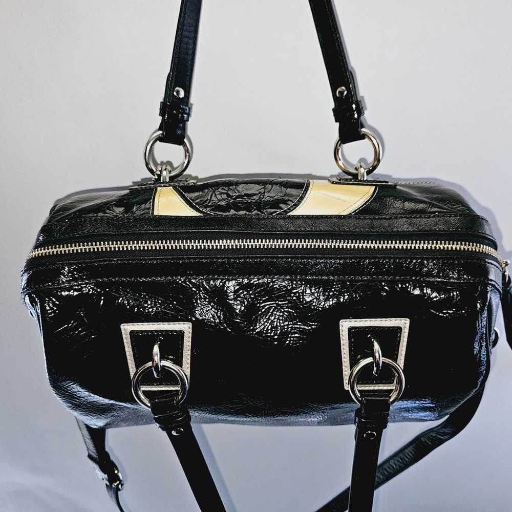 Coach black leather handbag - image 5