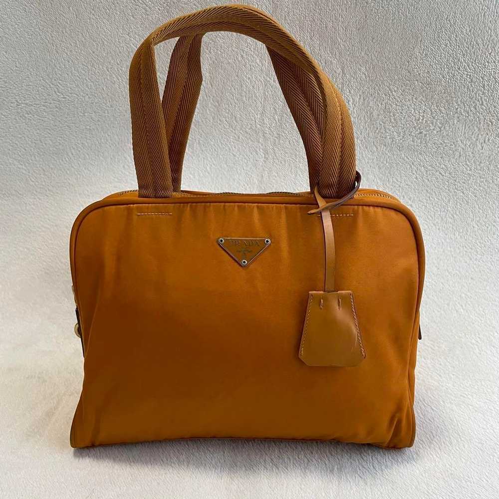 PRADA Tessuto Nylon Handbag Orange - image 2