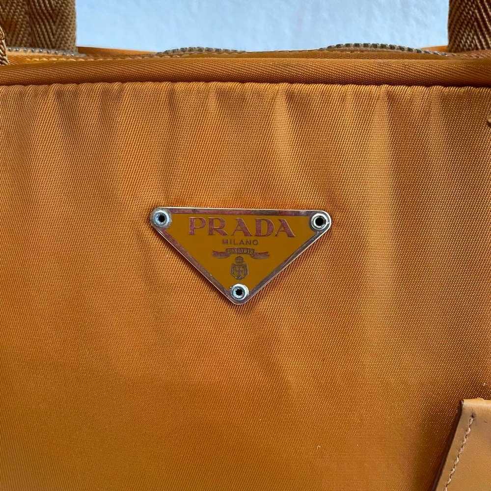 PRADA Tessuto Nylon Handbag Orange - image 3