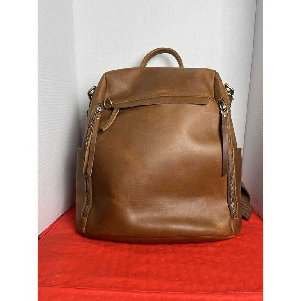 Vintage S-ZONE Women's Leather Backpack & Genuine… - image 2