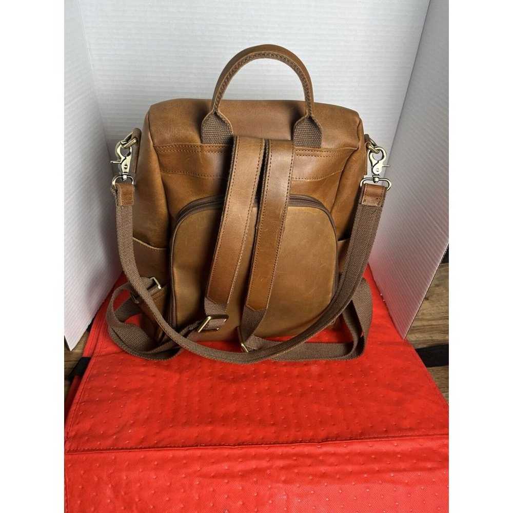 Vintage S-ZONE Women's Leather Backpack & Genuine… - image 5