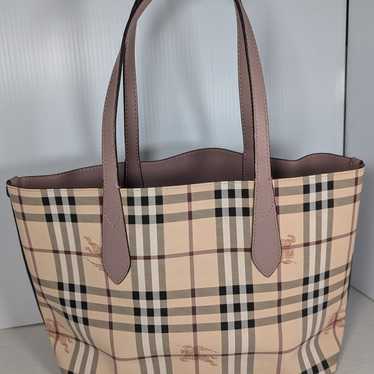 Burberry Haymarket check reversible small  tote - image 1