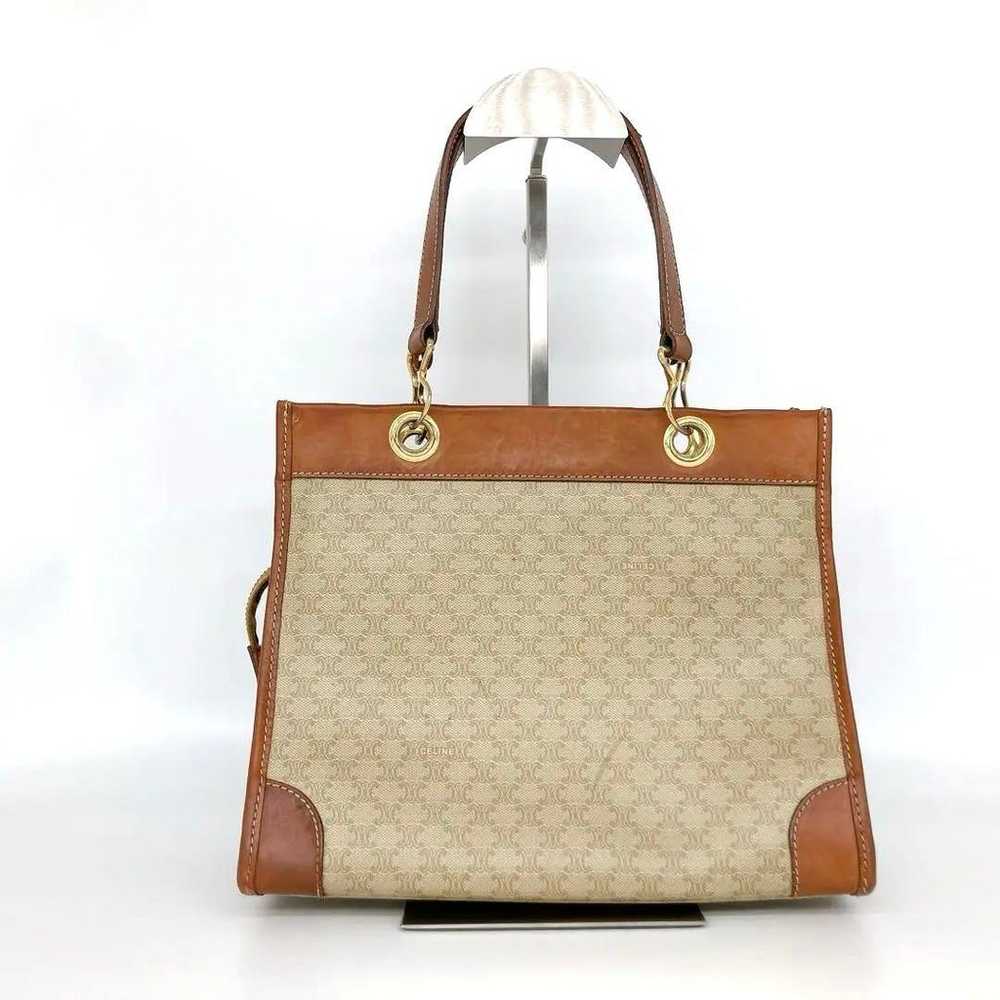 ✨Super Rare✨ CELINE Handbag White Macadam Vintage… - image 3