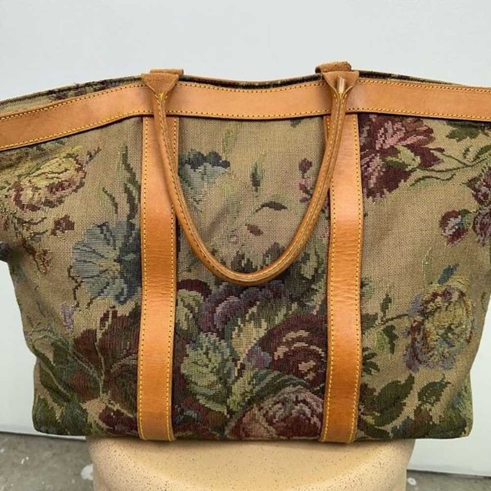 Polo Ralph Lauren Vintage Floral Carpet Tapestry … - image 5