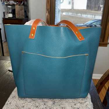 Portland Leather Goods Turquoise Large Classic To… - image 1