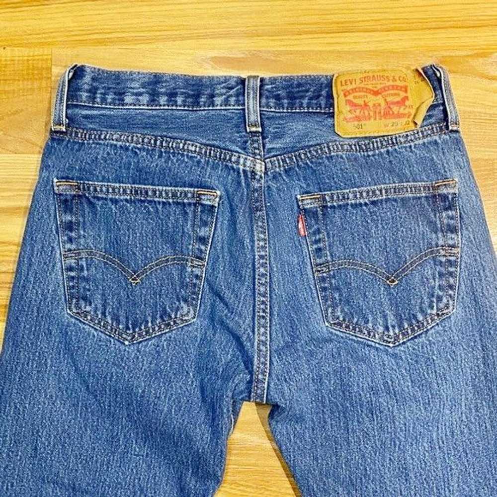 Levi's Levis 501 Blue Denim Button Fly Straight L… - image 2