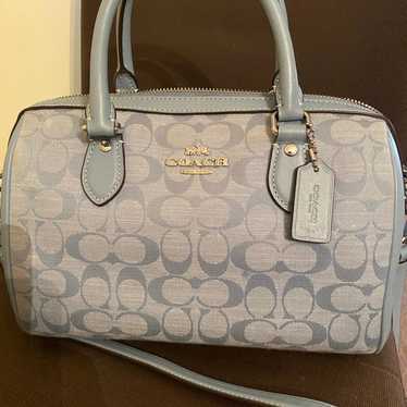 Coach Rowan satchel chambray